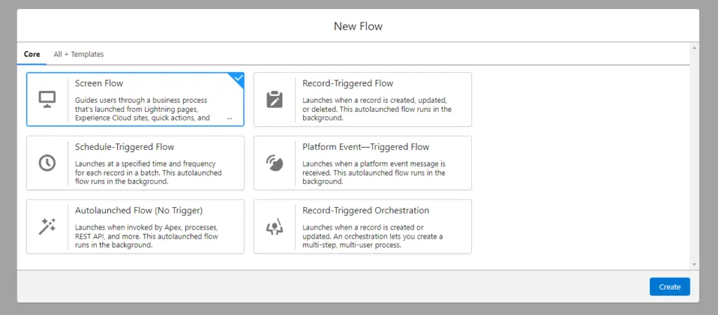 Types of Salesforce Flow