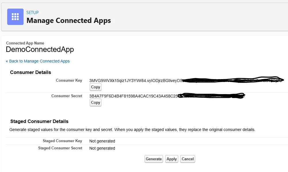 Consumer Key and Consumer Secret Details Consumer Key and Consumer Secret Details