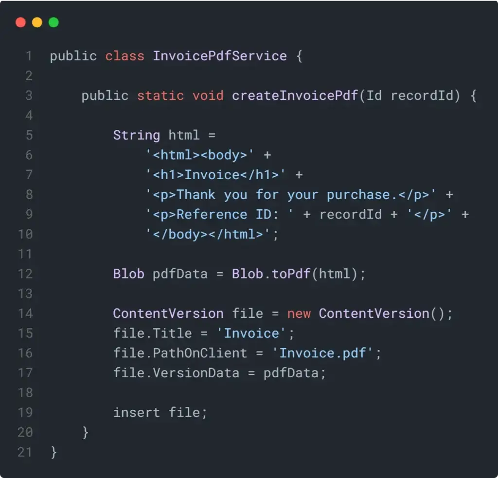 Generate PDF with Apex Code Image