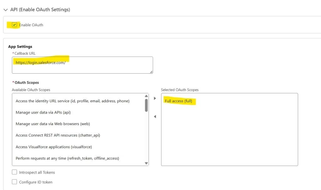 Salesforce Connected App Enable OAuth Salesforce Connected App Enable OAuth