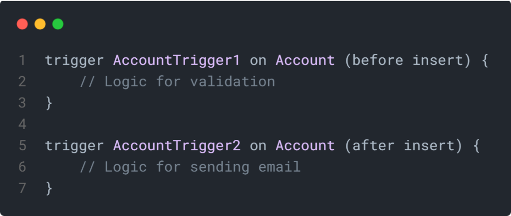 Wrong Approach – Multiple Triggers on Same Object
